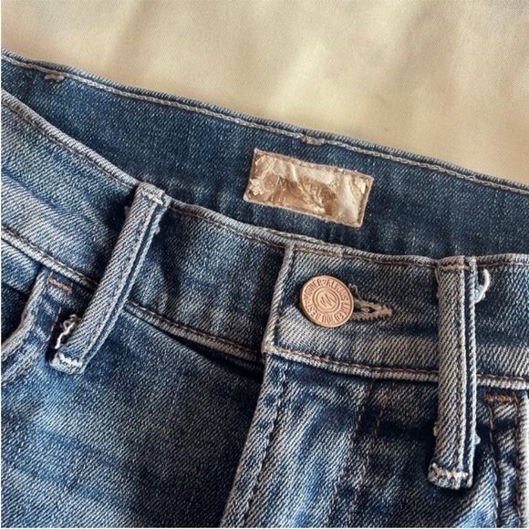 MOTHER- Hustler Ankle Fray Distressed Jeans in Song of The Cowboys Size 24 - Picture 9 of 12